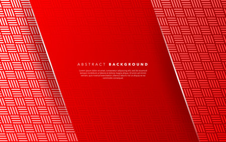 Abstract red geometric background with diagonal lines. modern red white abstract background template with shadowのイラスト素材