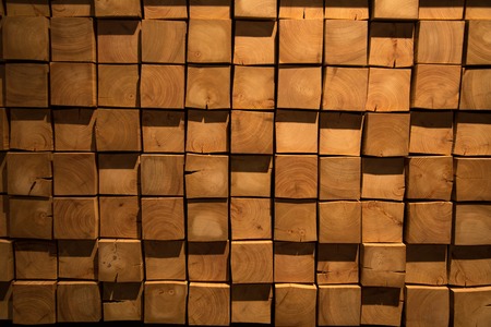 the wooden blocks abstract in a roomの写真素材