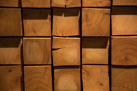 the wooden blocks abstract in a roomの写真素材