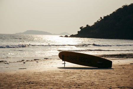 sea waves at sunset in the tropicsの写真素材