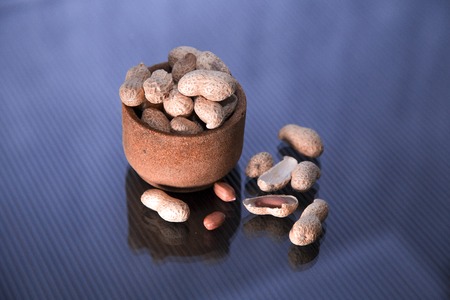 In shell peanuts in a glass