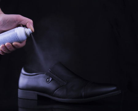 Deodorant for mens shoes to get rid of unpleasant smellの写真素材