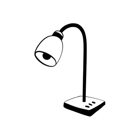 Table lamp Hand drawn doodle Vector illustrationのイラスト素材