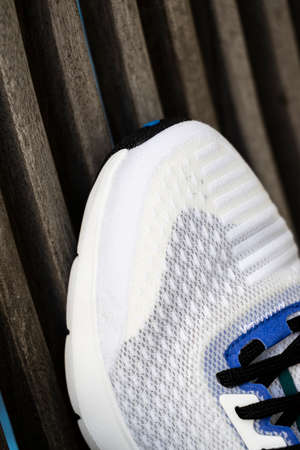 Running shoes, Close up of runner man. Sport and exercise concept