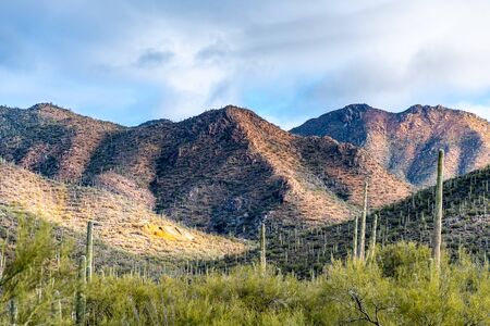 Mountains in the distance in Arizonaの写真素材