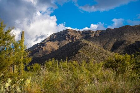 Arid Mountains in the deserts of Arizona in winter
