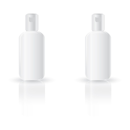 Opaque plastic bottle vector on white background for test your logoのイラスト素材