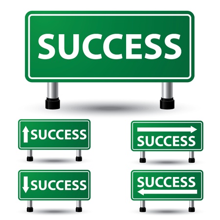 Vector illustration of success signのイラスト素材