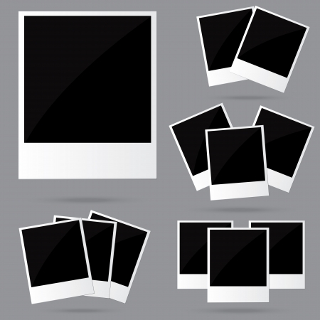 vector illustration of empty Photo Framesのイラスト素材