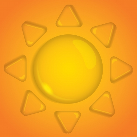 vector illustration of sun water dropのイラスト素材