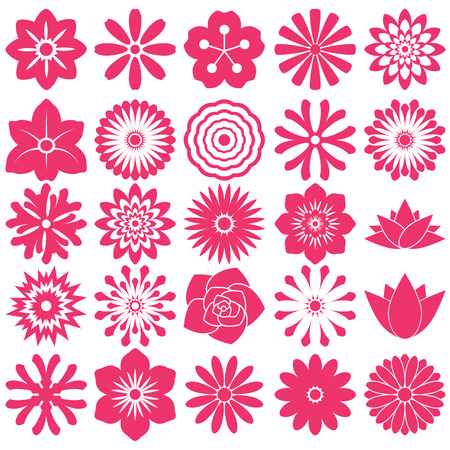Flower symbol icon for Pattern with White Backgroundのイラスト素材