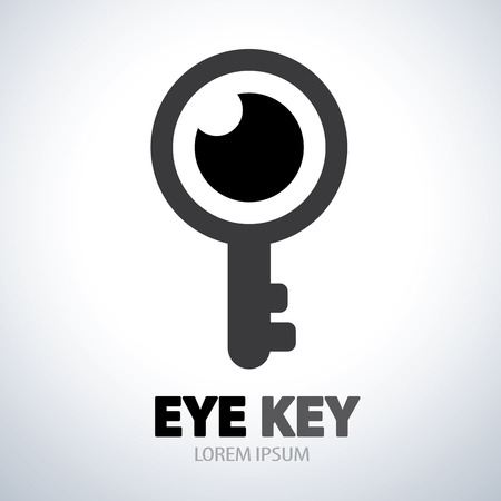 Eye key symbol icon. Vector designのイラスト素材