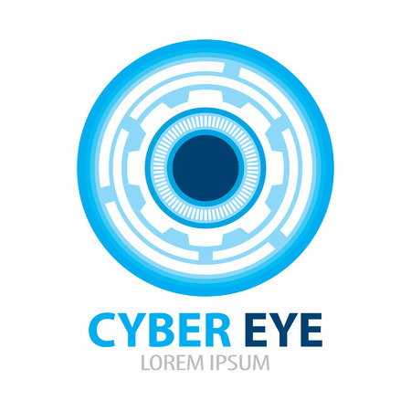 Cyber eye symbol icon.のイラスト素材