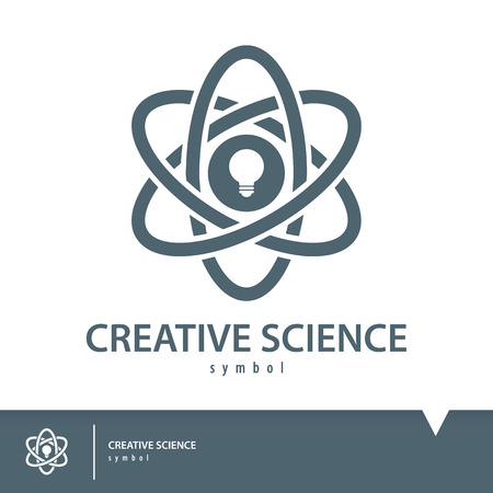 Creative science symbol icon. Vector illustration, template designのイラスト素材