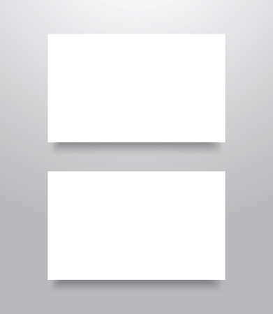 Blank  Business card mockup template with shadowのイラスト素材