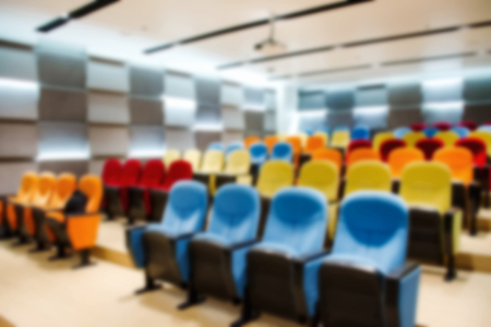 Abstract blurred colorful of the empty meeting or conference room. Interior room.の素材 [FY31068210968]