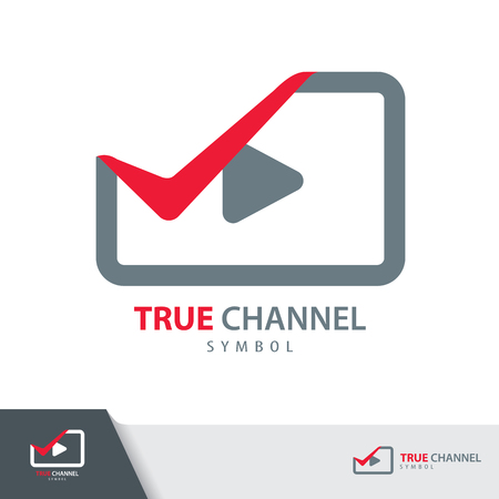True Channel symbol icon isolated on white background.のイラスト素材