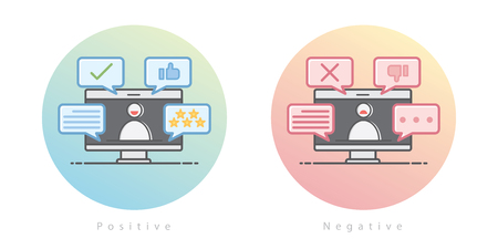 Customer feedback from website and social media.のイラスト素材