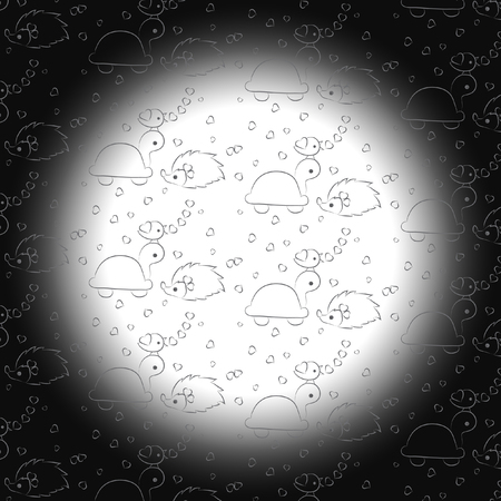 Romantic turtle pattern, bird love animalの写真素材