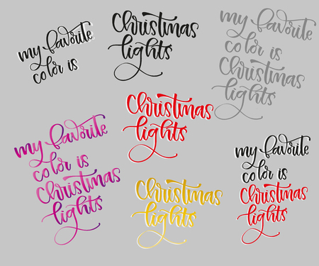 Merry Christmas Lettering Design Set. illustration happy, text,の写真素材