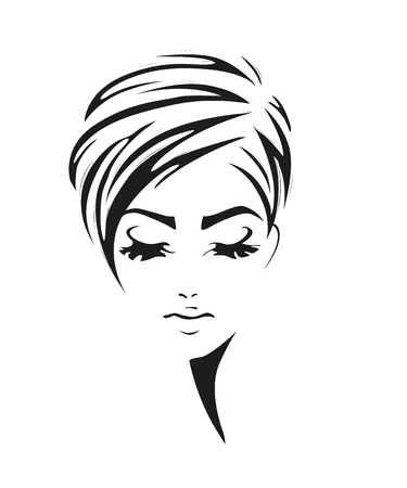 Girl with Bouffant Hairstyle lady, peopleの写真素材