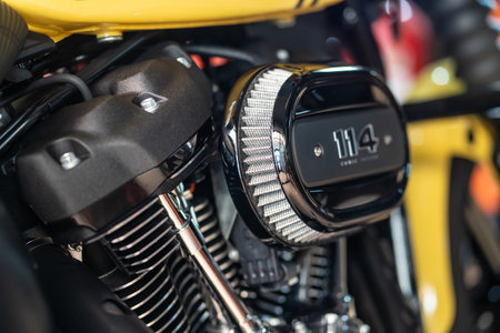 Close up Motorcycle air filter ,Backing plate promotes smooth airflow . motorcycle...