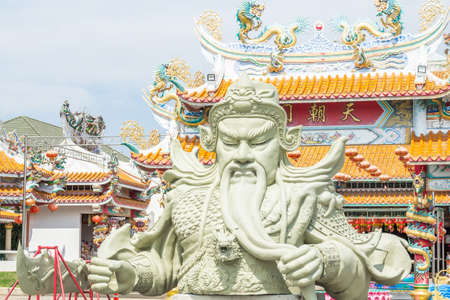 CHONBURI, TH - 5 April 2020 : giant Guan Yu Statue, Kwnao fighter in the history of China, Statue of...