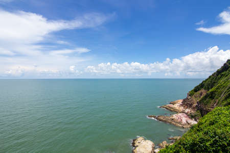 Bright atmosphere at viewpoint of sky view cafe, Pha Sukniran View Point, Chanthaburiのeditorial素材