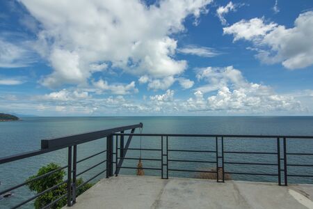 Bright atmosphere at viewpoint of sky view cafe, Pha Sukniran View Point, Chanthaburi