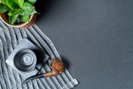 no coffee today on black table and black cup