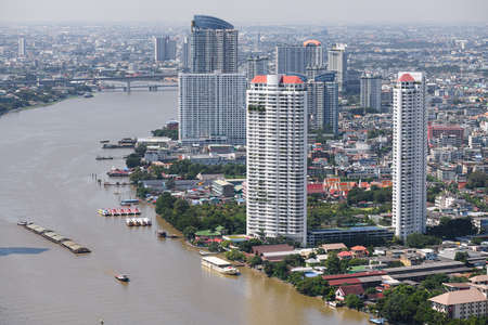 Bird's-eye view of Bangkok city Thailand