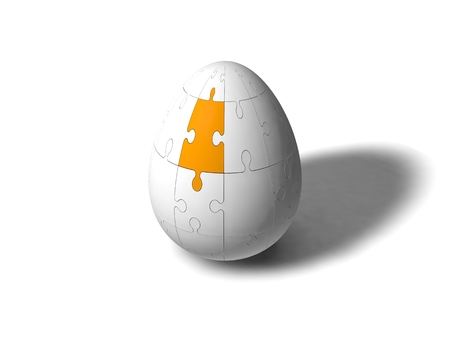 easter egg puzzleの写真素材