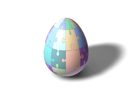 easter egg puzzleの写真素材