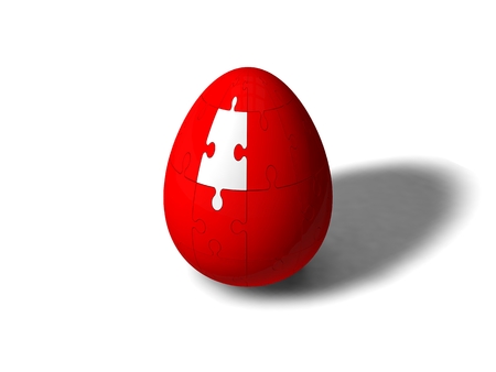 easter egg puzzleの写真素材