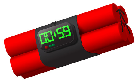 dynamite with self detonation system.のイラスト素材