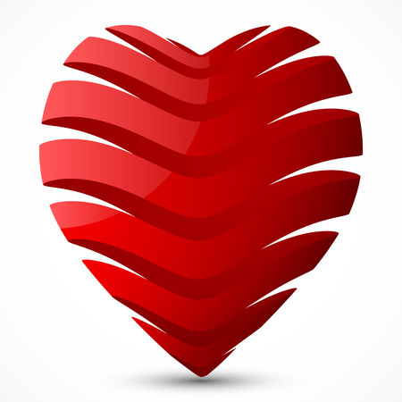 day valentines heart design.(ribbon style)のイラスト素材