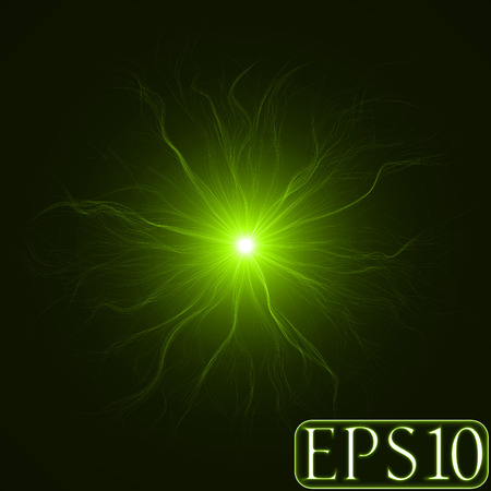 spell beam effect.(green colored,long lines version)のイラスト素材