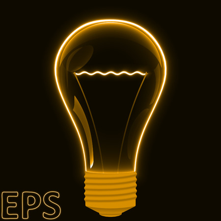 glowing yellow lamp.のイラスト素材