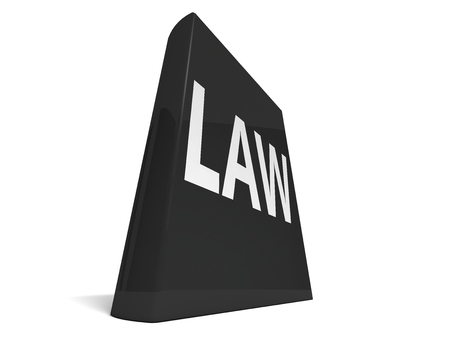 3d illustration of simple book of law. isolated on white.の写真素材