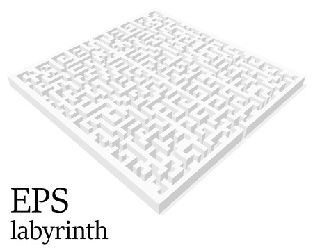 white labyrinth conceptのイラスト素材