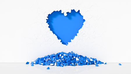 illustration of Heart-shaped broken wallの写真素材