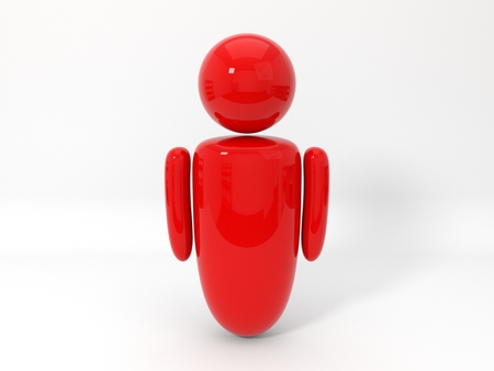 3d illustration of symbolic human figure.の写真素材