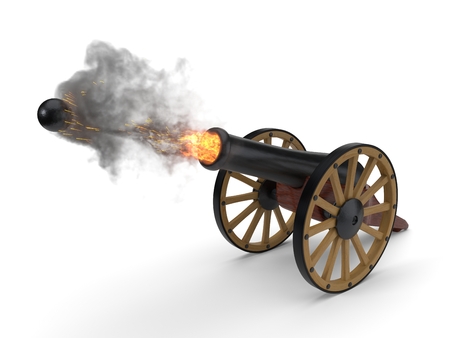 ramadan cannons shot moment. 3d illustrationの写真素材