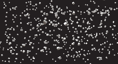 free falling random sized cubesのイラスト素材