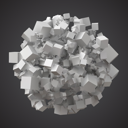 spherical pile of random cubesの素材 [FY310101849037] | ストックフォトの Qlean Market
