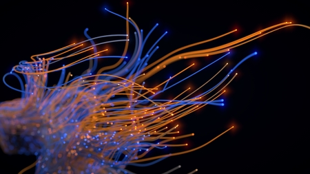 fiber optic cables. 3d illustrationの写真素材