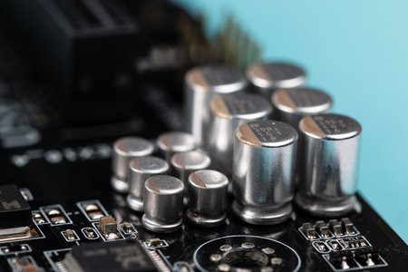 used pc motherboard macro viewの写真素材