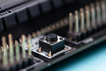 used pc motherboard macro view