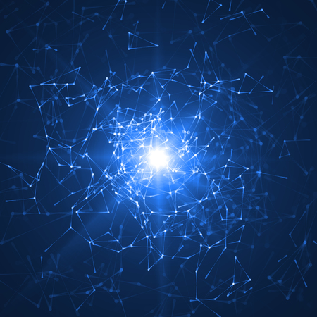 light source and connected lines. vector illustrationのイラスト素材