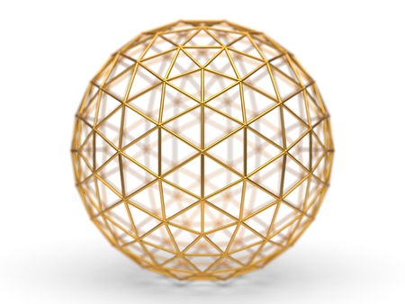 simple faraday cage design made of iron. 3d illustrationの写真素材